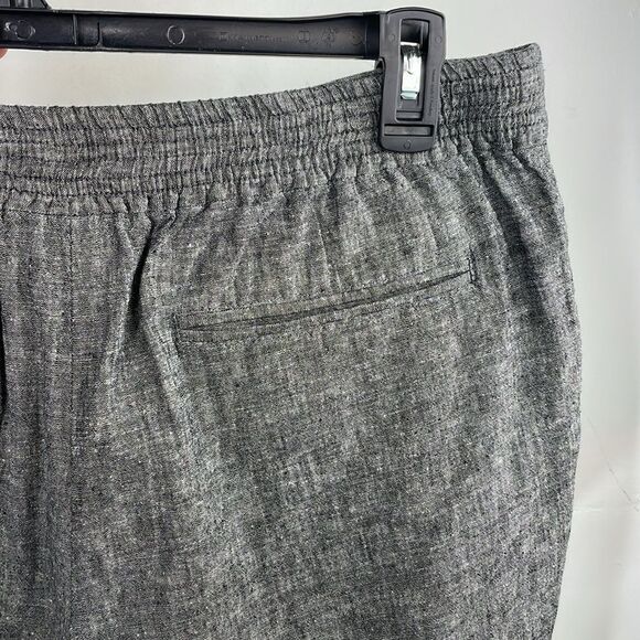 Charter Club Straight Leg Linen Cotton Gray Pants Size 14 - Picture 7 of 16